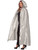 Adult Silver Extra Long Hooded Masquerade Costume Cape