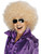 Adult Retro 70s Curly Mega Huge Blonde Afro Disco Wig Costume Accessory