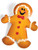 New 2.75" Gingerbread Man Tin Christmas Decoration Pin