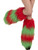 Womens Sexy Red Green Christmas Fur Furry Leg Warmers