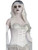 Womens 1-Size 14-16 White Ghost Bride Costume Corset