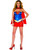 Womens Deluxe DC Comics Sexy Supergirl Stapless Corset With Skirt Costume Set