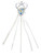 Costume Fairy Princess Cinderella Queen Blue Magic Wand Scepter with Ribbons