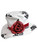 Women's Deluxe White Paisley Mini Top Hat With Red Rose