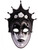 Womens Black Evil Queen Mardi Gras Mask Costume Accessory