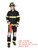 Adult Men's Red Firefighter Fireman Bunker Gear Costume