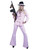 Womens Sexy Pink & Black Gangster Costume Suit