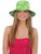 Deluxe Adult Green Hibiscus Hawaiian Gardening Bucket Hat Costume Accessory