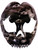 Adult Black Scary Diamond Skull Fang Mask Costume Accessory