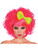 Womens 80s Pink Harajuku Anime Costume Cutie Doll Wig With Yellow Bow