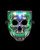 Silver Light Up LED Smiling Skeleton Skull Mask Halloween Costume Accessory