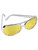 Yellow Lens Silver Frame Elvis Aviator Rocker Glasses