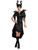 Womens Deluxe Glam Maleficent Black Christening Evil Witch Gown Costume