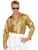 Men's Gold Glitter Hologram 70s Disco Costume Shirt