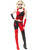 Womens Sexy Black And Red Harley Quinn Style Corset Costume