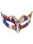 Adults Multicolored With Gold Trim Venetian Masquerade Half Mask Accessory