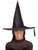 Adult Black Satin Witches Tall Pointed Witch Hat Costume Accessory