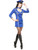 Womens Sexy Blue Fly Me Airline Stewardess Pilot Costume
