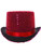 Adult's Red Sequin Butler Magician Top Hat Costume Accessory