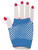 Adults Blue Glam Rock Fishnet Fingerless Costume Half Gloves Adults Blue Glam Rock Fishnet Fingerless Costume Half Gloves
