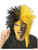 Adult Black and Yellow School and Team Spirit Sports Fanatix Wig