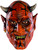 Adult's Evil Scary Demon Red Devil Vinyl Costume Mask