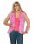 Adult 60s Groovy Hippie Costume Pink Furry Costume Vest