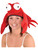 Funny Plush Red Crab Party Hat Cap Costume Accessory