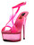 Sexy Womens 6" Fuchsia Platform Strappy Sandal Neon Vinyl Panel Inserts Shoes