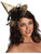 Women's Deluxe Gold Lame Mini Black Flower Witch Hat