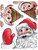 New Santa And Elves Peeper Glass Cling Christmas Holiday Party Decoration