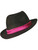 Black & Pink Gangster Costume Fedora Party Dance Hat