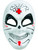 Adult's Male White Dia De Los Muertos Day of the Dead Mexican Costume Facemask