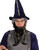 Long Black Forked Wizard Costume Beard Kit