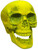 Yellow Skeleton Skull 7" Prop Haunted House Halloween Decor Decoration