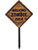 Walking Zombie Area Plastic Warning Yard Sign Decoration