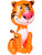 24" Black Orange Inflatable Tiger Jungle Zoo Animal Party Decoration