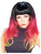 Womens Sexy Black Red And Yellow Costume Sunburst Wig