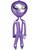 2' Purple Inflatable Martian Alien Prop Toy Decoration