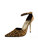 Sexy Womens 4" Leopard Print Steel Stiletto Heel D-Orsay Pointed Toe Pump Shoes