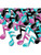 Fanci-Fetti Cerise Black Turquoise Musical Notes Confetti Celebration Decoration