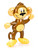 18" Cute Brown Tan Inflatable Monkey Zoo Animal Party Decoration