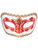 Adults White And Red With Gold Trim Venetian Masquerade Half Mask