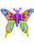27" Giant Purple Green Inflatable Transparent Butterfly Insect Bug Decoration