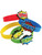 Set of 4 Assorted Comic Book Action Words Bangle Bracelets Costume Accessory