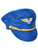 Adult Blue Cloth Pilot Captain Costume Accessory Aviator Hat with Wings Badge