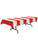 New Red And White Striped Long Plastic Table Cover Party Decoration