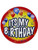 Red Happy Birthday It's My B-Day Award Jumbo Button Costume Accessory