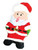 2.75" Classic Santa Claus Christmas Brooch Tin Pin