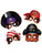 Set of 4 Pirate Masks Party Buccaneer Masks Costume Accessory